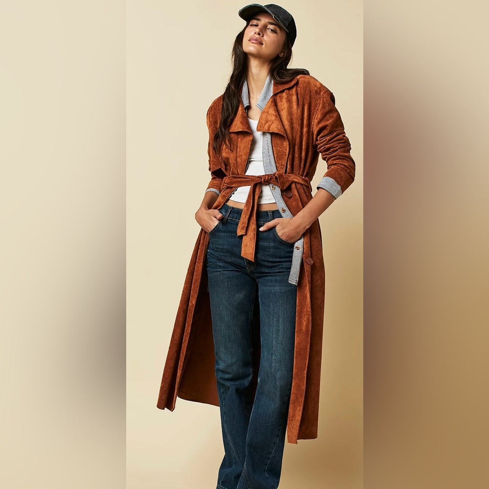 Blank NYC x Free People Vegan Suede Trench